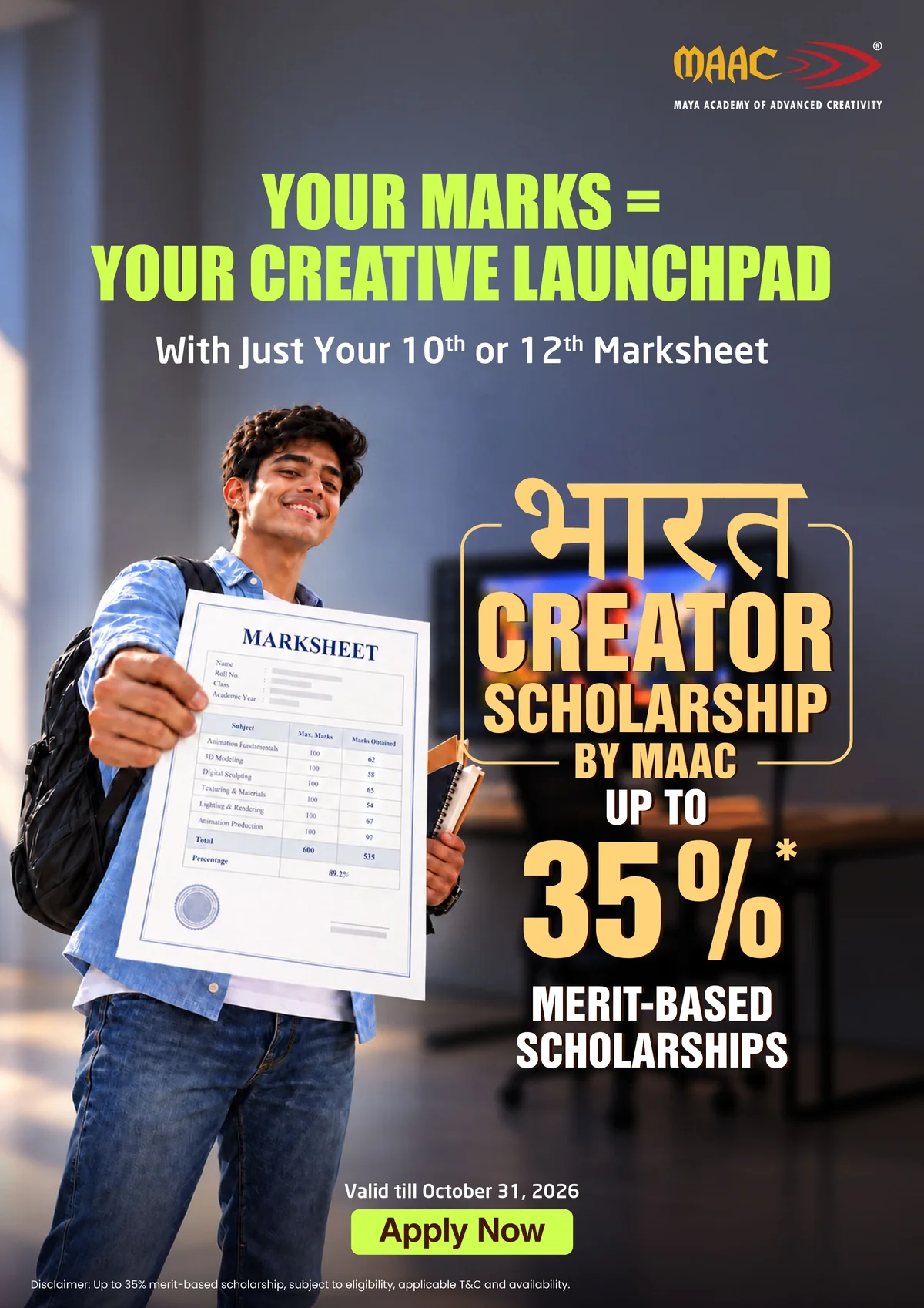 भारत Creator Scholarship for Generative AI for Content Creators in Kadugodi - MAAC HSR Layout